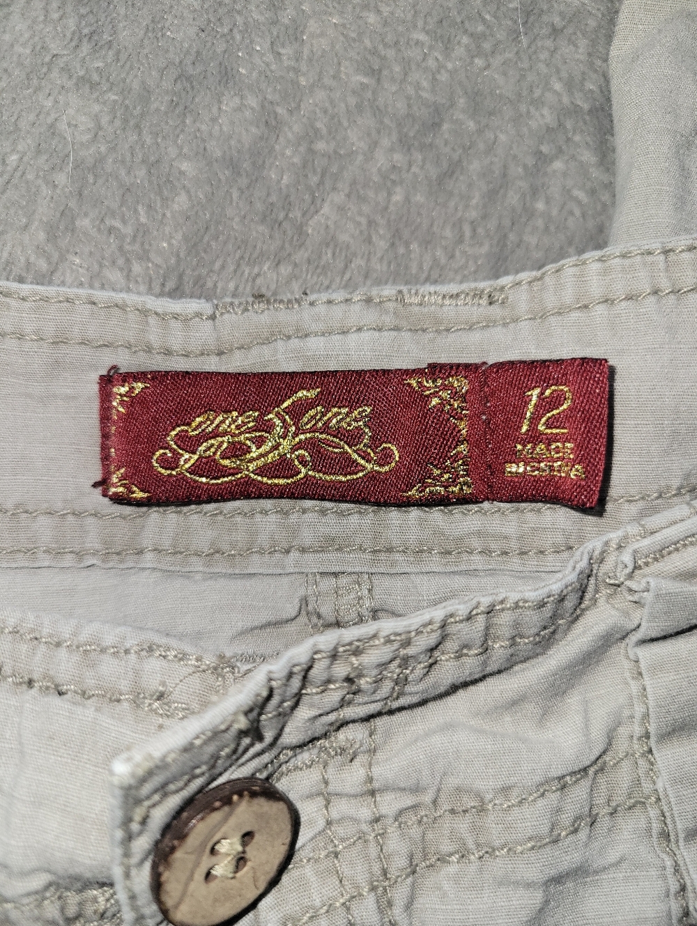 One 5 ONE KHAKI Casual CAPRIS - Picture 2 of 10